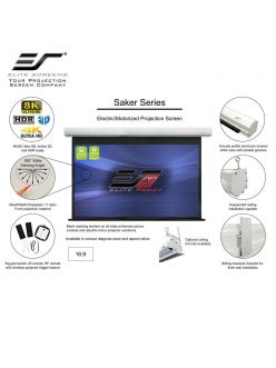 Elite Screens SK150XHW-E6 настенный моторизованный  экран с ДУ, триггером