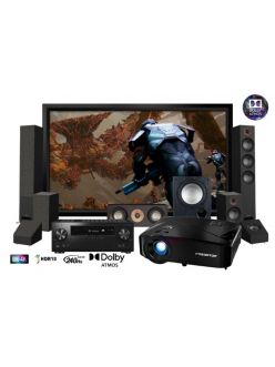 Повний комплект ігрового домашнього кінотеатру 7.1 (5.1.2) Acer Predator GD711 4K UHD 3D-проектор Pioneer VSX-935 Jamo S 809 Колонки та екран