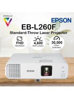 Проектор Epson EB-L260F FHD, 4600 lm, LASER, 1.32-2.12, WiFi для презентацій, офісний, для шкіл і ВУЗів