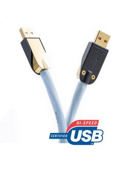 Міжблочний USB кабель SUPRA Cables USB 2.0 A-А MALE BLUE 1M