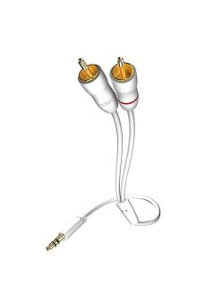 Inakustik Star 3,5mm Mini Jack > 2 x RCA white 0,5m Аудіокабель