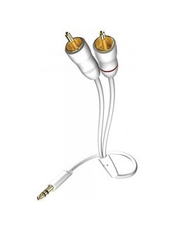 Межблочный кабель Inakustik Star 3,5mm Mini Jack > 2 x RCA white 0,75m