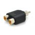 Конектор SKY SOUND RCS-012 (1RCA F - 2RCA M)
