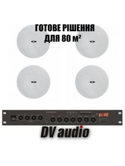 Комплект звуку DV audio LA804CMG6 для приміщення до 80м.кв 