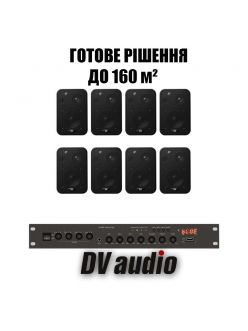 Комплект звуку DV audio LA1008CON1B для приміщення до 160м.кв.