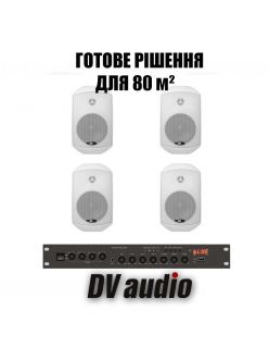 Комплект звуку DV audio LA804MS5 для приміщення до 80м.кв 