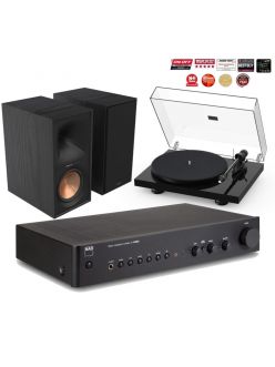 Стерео комплект: Підсилювач NAD C 316 BEE + Полична акустика Klipsch R-60M + Вініловий програвач Pro-Ject Debut Carbon EVO