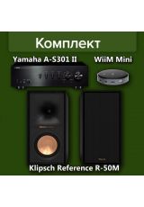 Yamaha A-S301 II+Klipsch Reference R-50M+WiiM Mini