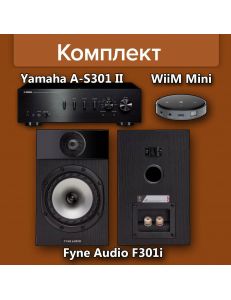 Yamaha A-S301 II+Fyne Audio F301i+WiiM Mini