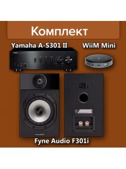 Стерео комплект Yamaha A-S301 II+Fyne Audio F301i+WiiM Mini