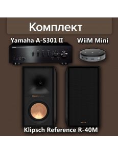 Yamaha A-S301 II+Klipsch Reference R-40M+WiiM Mini