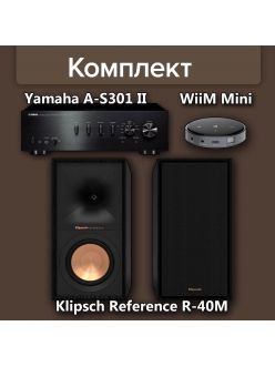Стерео комплект Yamaha A-S301 II+Klipsch Reference R-40M+WiiM Mini