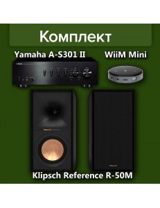 Yamaha A-S301 II+Klipsch Reference R-50M+WiiM Mini