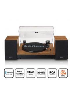Вініловий програвач Lenco LS-310WD - Програвач з Bluetooth® і двома окремими динаміками